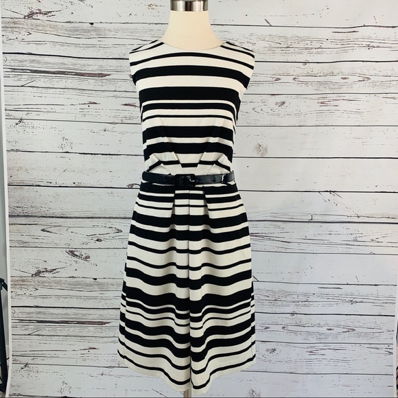 Ann Taylor Dresses & Skirts - Ann Taylor black and white striped knit dress